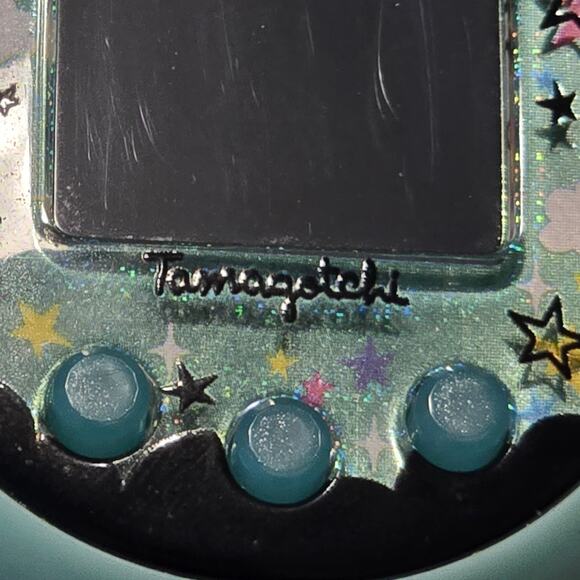 Tamagotchi On Magic Green Shell Rare Bandai English TESTED Works Virtual Pet - Picture 3 of 7